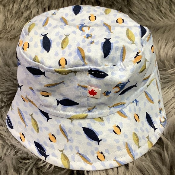 Snug As A Bug | Children's Fish Sticks Sun Hat | Blue | Various Sizes - Picture 3 of 4
